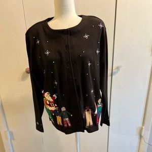 Béchamel holiday black jacket embroidered NWT